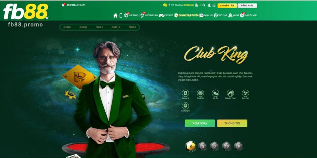 Club King FB88 - Sảnh Casino Trực Tuyến Hấp Dẫn Top Đầu - SAXON.GAMES Club King FB88 - Sảnh Casino Trực Tuyến Hấp Dẫn Top Đầu - SAXON.GAMES