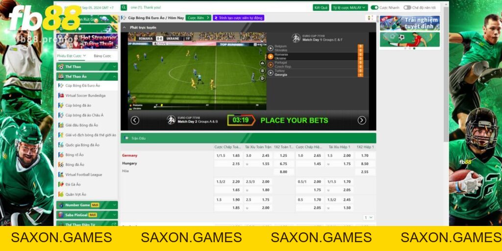 Thử Sức Với Sảnh Thể Thao 7 Mới Lạ Và Độc Đáo Tại FB88 - SAXON.GAMES Thử Sức Với Sảnh Thể Thao 7 Mới Lạ Và Độc Đáo Tại FB88 - SAXON.GAMES